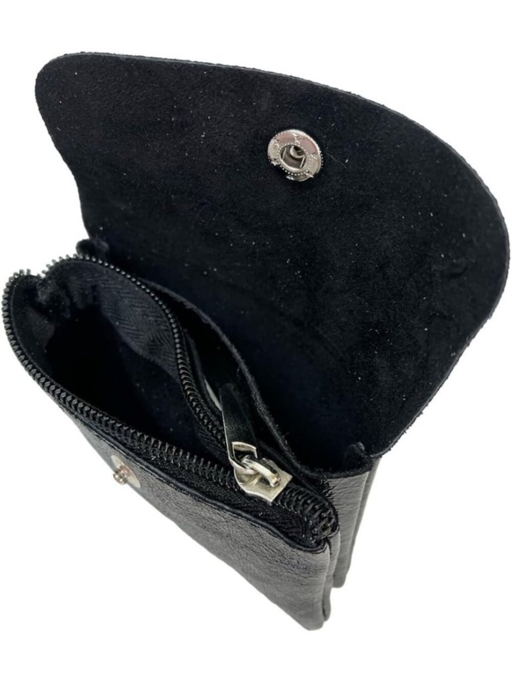 Stylish Small Women's Wallet in Genuine Italian Leather - Black, Compact & Chic - Picture 6 of 7